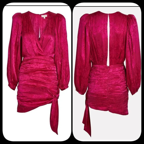 Ronny Kobo Giorgia Ruched Jacquard Mini Dress